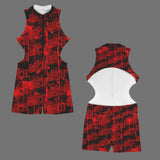 B*tch Half Zipper Bare Back Jumpsuit