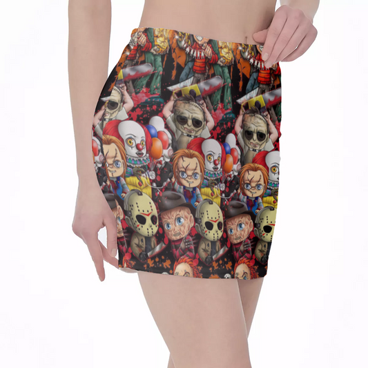 Chibi Horror BodyCon Skirt spookydoll