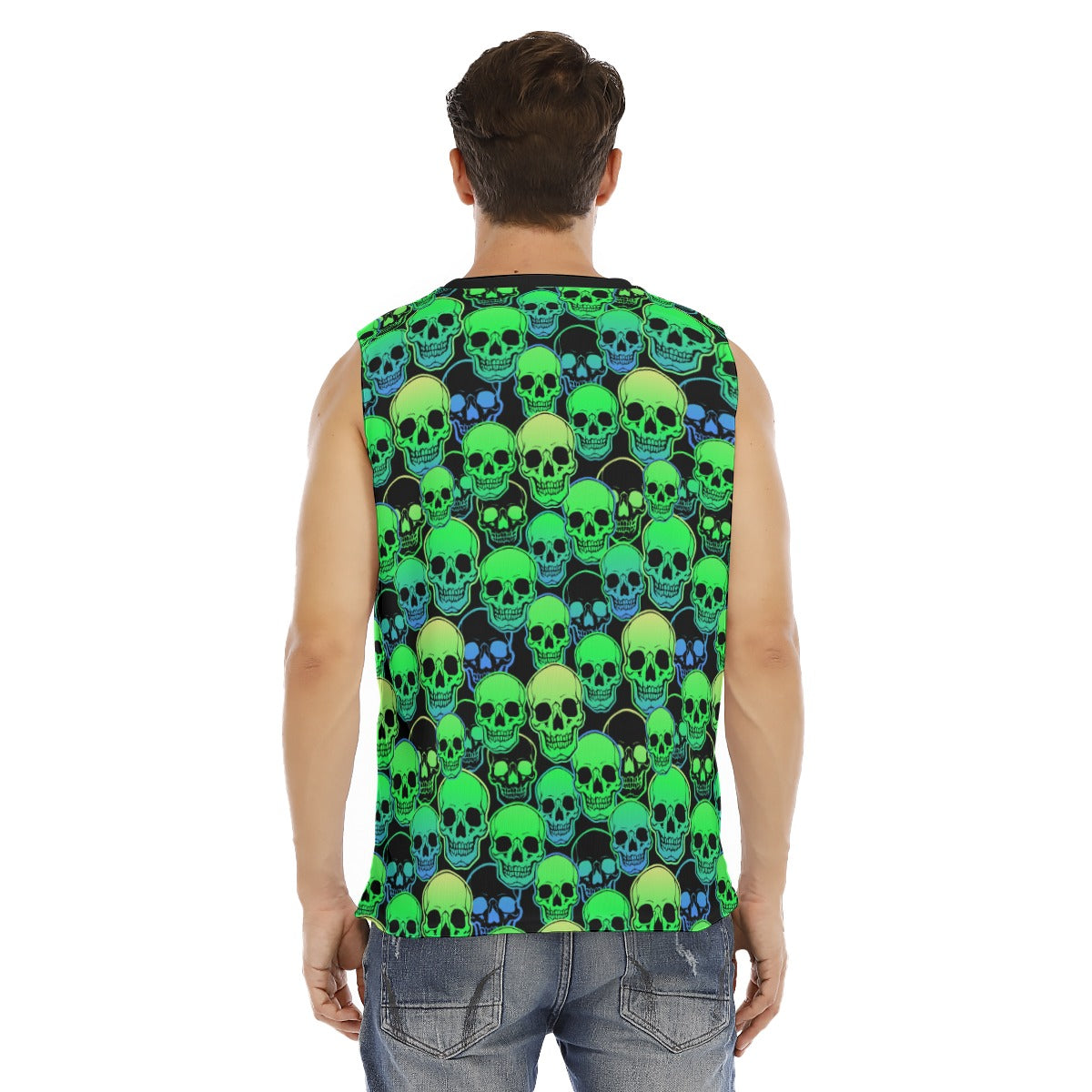 skull O-neck Tank Top