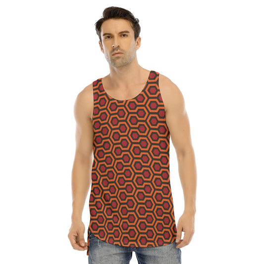 Shining Carpet Curved Hem Long Tank Top
