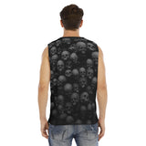 Fading skull O-neck Tank Top