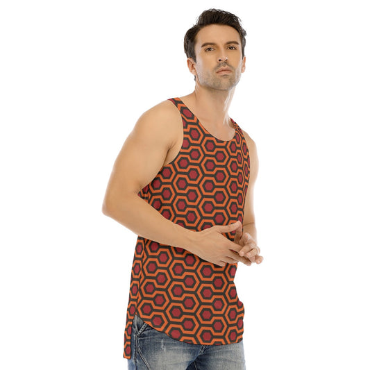 Shining Carpet Curved Hem Long Tank Top