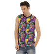 Neon Skull O-neck Tank Top
