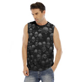 Fading skull O-neck Tank Top