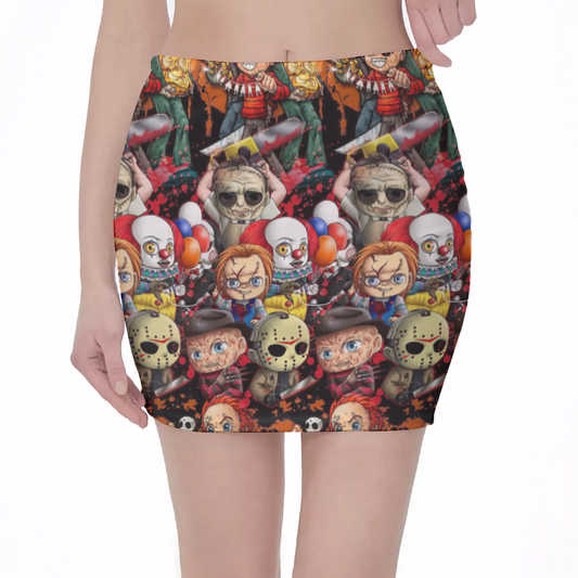 Chibi Horror BodyCon Skirt spookydoll